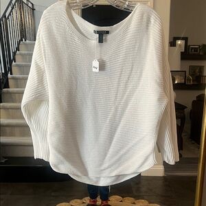 Lauren Ralph Lauren White Crew Neck Sweater